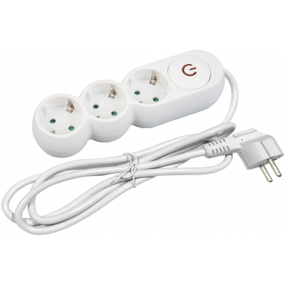 Product Πολύπριζο Entac Design 3 Θέσεων με Διακόπτη 3G1.5 3m base image