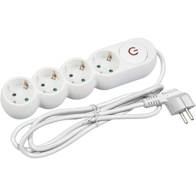 Product Πολύπριζο Entac Design 4 Θέσεων με Διακόπτη 3G1.5 5m base image