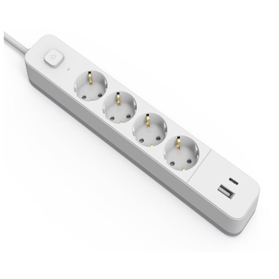 Product Πολύπριζο Entac 4 Θέσεων Με Διακόπτη D2 1.5m 1xUSB-A x 1xUSB-C 3G1.5 base image