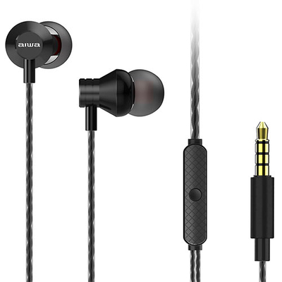 Product Handsfree Ακουστικά Aiwa Stereo 3,5mm IN-EAR With REMOTE and MIC Black base image