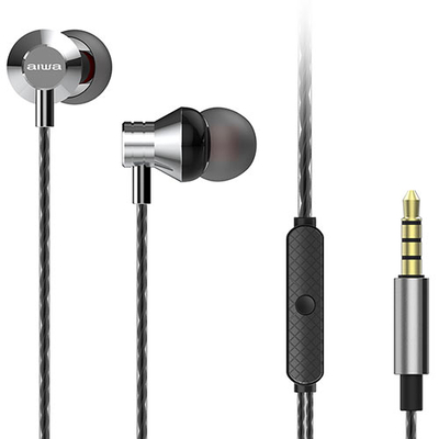 Product Handsfree Ακουστικά Aiwa Stereo 3,5mm IN-EAR With REMOTE and MIC SILVER base image