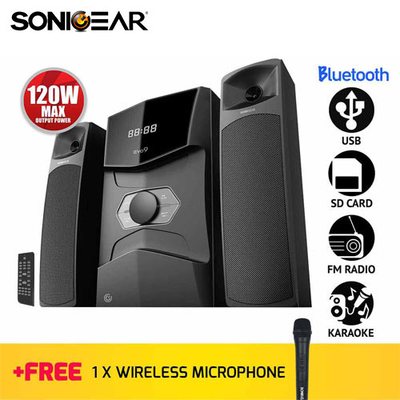 Product Ηχεία Υπολογιστή Sonic Gear Bluetooth MULTIMEDIA Audio 2,1 Black base image