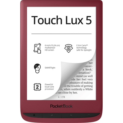 Product Ebook Reader PocketBook Touch Lux 5 RubyRed base image