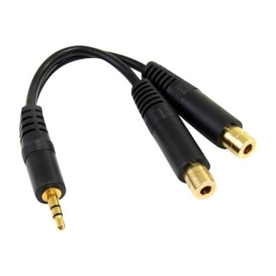 Product Καλώδιο 3,5mm StarTech 15cm Stereo Splitter - 3.5mm Jack Male to 2x 3.5mm Female - 15.2 cm base image