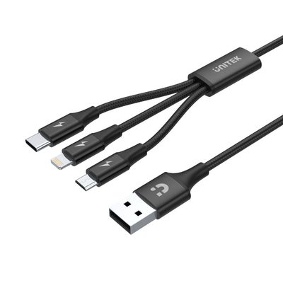 Product Καλώδιo USB UNITEK C14049BK 1.2 m 2.0 C Micro-B/Lightning Black base image