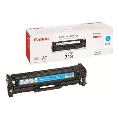 Product Toner Canon 718 Cyan - Cyan - Original base image