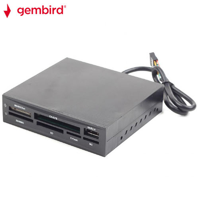 Product Card Reader Gembird INTERNAL USB WRITER Black base image
