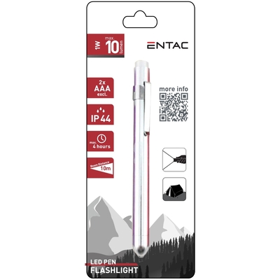 Product Φακός Entac Στυλός με κλιπ 1W base image