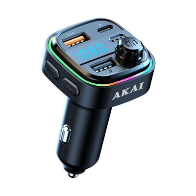 Product FM Transmitter Akai FMT-26BT και φορτιστής USB με Bluetooth, USB, TF, LED και handsfree base image