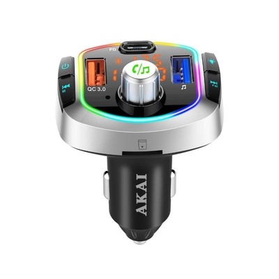Product FM Transmitter Akai FMT-63BT και φορτιστής με Bluetooth, FM, micro SD, 2 USB, LED και Hands Free base image