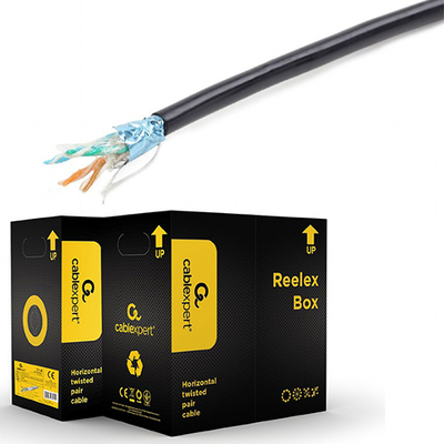 Product Καλώδιο Δικτύου Cablexpert CAT 5e FTP OUTDOOR AWG24 (0.51MM) GEL Black COLOR, 305M base image