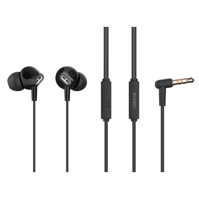 Product Handsfree Ακουστικά Celebrat με Μικρόφωνο G21, 3.5mm, 1.2m, μαύρα base image