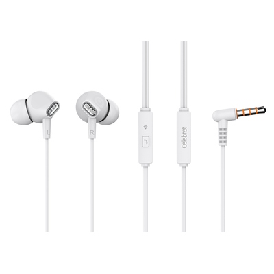 Product Handsfree Ακουστικά Celebrat με Μικρόφωνο G21, 3.5mm, 1.2m, λευκά base image