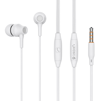 Product Handsfree Ακουστικά Celebrat με Μικρόφωνο G25, 3.5mm, 1.2m, λευκά base image