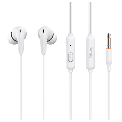 Product Handsfree Ακουστικά Celebrat με μικρόφωνο G26, 3.5mm, 1.2m, λευκά base image