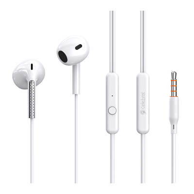Product Ακουστικά Handsfree Celebrat με Μικρόφωνο G28, 3.5mm Σύνδεση, Φ10mm, 1.2M, Λευκά base image
