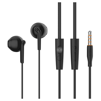 Product Handsfree Ακουστικά Celebrat G34, 3.5mm σύνδεση, 14mm, 1.2m, Μαύρα base image