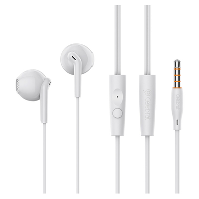 Product Handsfree Ακουστικά Celebrat G34, 3.5mm σύνδεση, 14mm, 1.2m, Λευκά base image