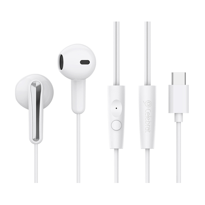 Product Handsfree Ακουστικά Celebrat G37, USB-C σύνδεση, 14.2mm, 1.2m, Λευκά base image