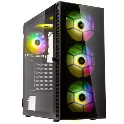 Product Κουτί Η/Υ Kolink Observatory HF Glass ARGB Midi Black (with 6 ARGB fans 3x140mm & 3x120mm) base image