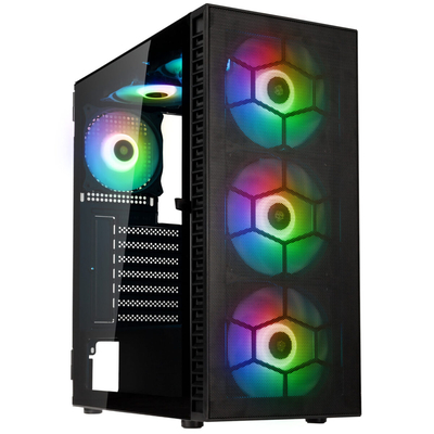 Product Κουτί Η/Υ Kolink Observatory HF Mesh ARGB Midi Black (with 6 ARGB fans 3x140mm & 3x120mm) base image