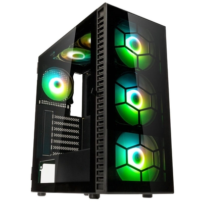 Product Κουτί Η/Υ Kolink Observatory HF Plus Glass ARGB PWM Midi - Black (with 6x120mm ARGB PWM Fans) base image
