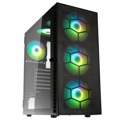 Product Κουτί Η/Υ Kolink Observatory HF Plus Mesh ARGB PWM Midi - Black (with 6x120mm ARGB PWM Fans) base image