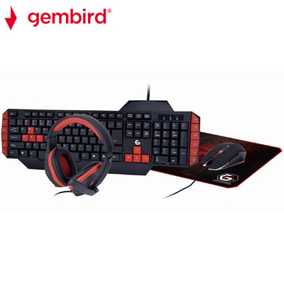 Product Σετ Πληκτρολόγιο Και Ποντίκι Ενσύρματο Gembird ULTIMATE 4-IN-1 US LAYOUT base image