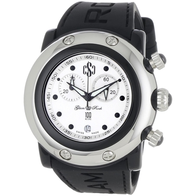 Product Ρολόι Unisex Glam Rock Gr62116 (46mm) Καουτσούκ Λουράκι Μαύρο base image