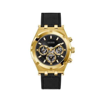 Product Ανδρικό Ρολόι Guess Gw0262G2 (44mm) Δερμάτινο Λουράκι Μαύρο base image