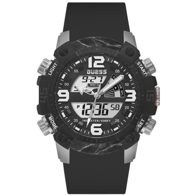Product Ανδρικό Ρολόι Guess Gw0421G1 (50mm) Καουτσούκ Λουράκι Μαύρο base image