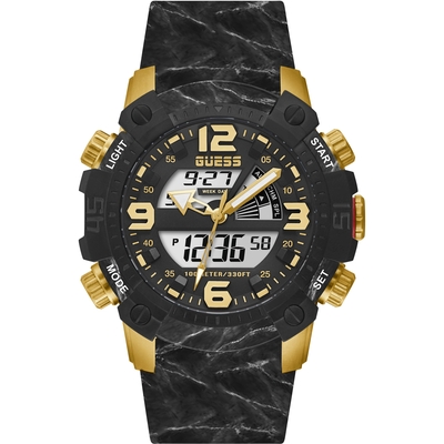 Product Ανδρικό Ρολόι Guess Gw0421G2 (50mm) Καουτσούκ Λουράκι Μαύρο base image