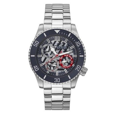 Product Ανδρικό Ρολόι Guess Gw0488G1 (45 mm) Μεταλλικό Μπρασελέ Ασημί base image