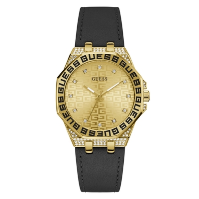 Product Γυναικείο Ρολόι Guess Gw0547L3 (38mm) Δερμάτινο Λουράκι Μαύρο base image