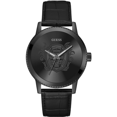 Product Ανδρικό Ρολόι Guess Gw0566G2 (44mm) Δερμάτινο Λουράκι Μαύρο base image