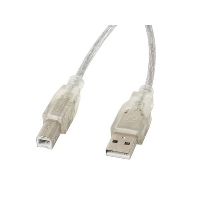 Product Καλώδιo USB Lanberg CA-USBA-12CC-0030-TR 3 m 2.0 B Transparent base image