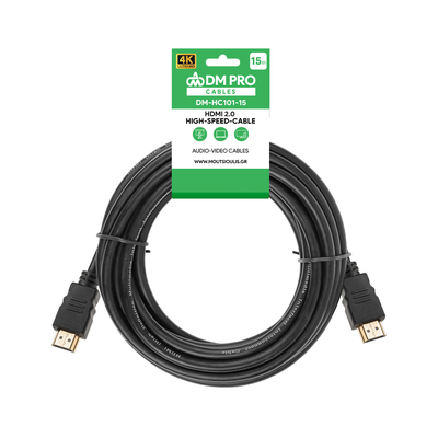 Product Καλώδιο HDMI DM Pro 2.0 15m 4K μαύρο base image