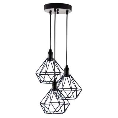 Product Φωτιστικό Οροφής Powertech τρίφωτο HLL-0004, E27, Φ20, μεταλλικό, μαύρο base image