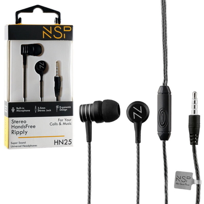 Product Handsfree Ακουστικά NSP HN25 Black In ear ψείρες base image