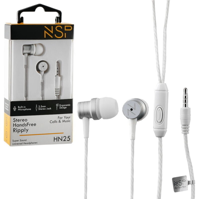 Product Handsfree Ακουστικά NSP HN25 White In ear ψείρες base image