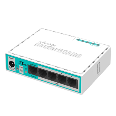 Product Network Switch Mikrotik hEX lite wired router White base image