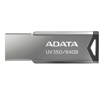 Product USB flash 64GB Adata UV350 AUV350-64G-RBK USB 3.1 Silver base image