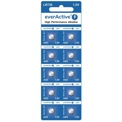 Product Μπαταρία Mini alkaline batteries everActive G3 LR736 LR41 10 pcs base image