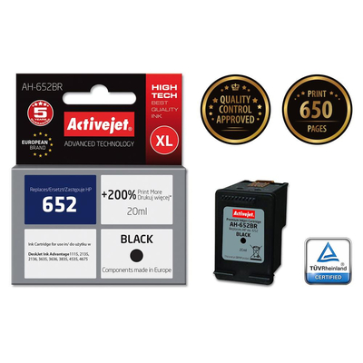 Product Μελάνι συμβατό Activejet AH-652BR για Hewlett Packard 652 F6V25AE base image