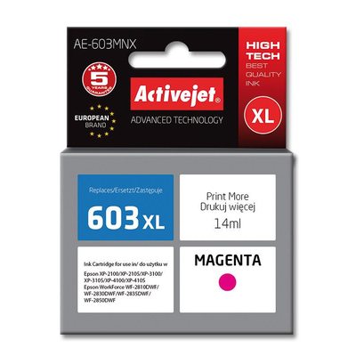 Product Μελάνι συμβατό Activejet για Epson 603XL AE-603MNX base image