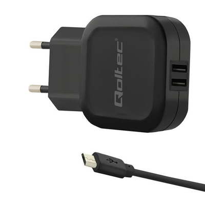 Product Φορτιστής Πρίζας Qoltec 50187 3400 mA 17W Micro USB, USB base image