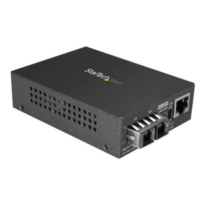 Product Network Switch StarTech.com Fiber Optic Media Converter - 1000Base-LX - Single Mode - 10km - SC Fiber to Ethernet Converter base image