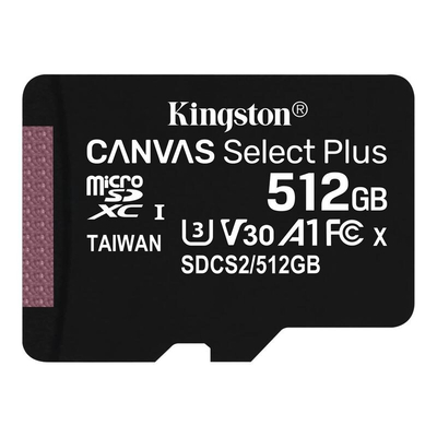 Product Κάρτα Μνήμης Kingston Canvas Select Plus - Flash Memory Card - 512 GB - SDXC UHS-I base image