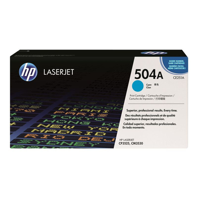 Product Toner HP 504A - Cyan - (CE251A) base image