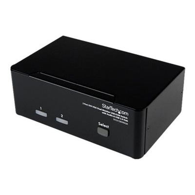 Product KVM Switch StarTech.com Dual DVI VGA 2 Port Monitor Audio Switch 2-way KVM switch base image